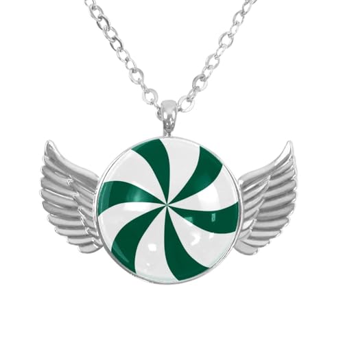 Luoweisi Engelsflügel-Halskette mit Weihnachts-Schneemann, Aluminiumlegierung, Schmuck, Geschenke für Männer und Frauen, Einheitsgröße, Aluminiumlegierung, Kein Edelstein von Luoweisi