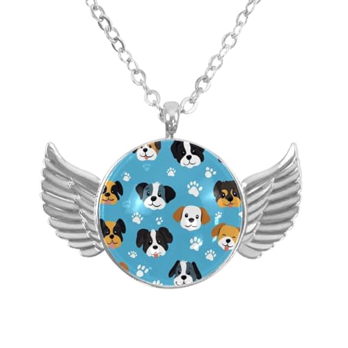 Luoweisi Engelsflügel-Halskette mit Weihnachts-Schneemann, Aluminiumlegierung, Schmuck, Geschenke für Männer und Frauen, Einheitsgröße, Aluminiumlegierung, Kein Edelstein von Luoweisi