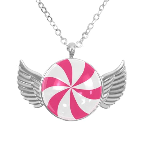 Luoweisi Engelsflügel-Halskette mit Weihnachts-Schneemann, Aluminiumlegierung, Schmuck, Geschenke für Männer und Frauen, Einheitsgröße, Aluminiumlegierung, Kein Edelstein von Luoweisi