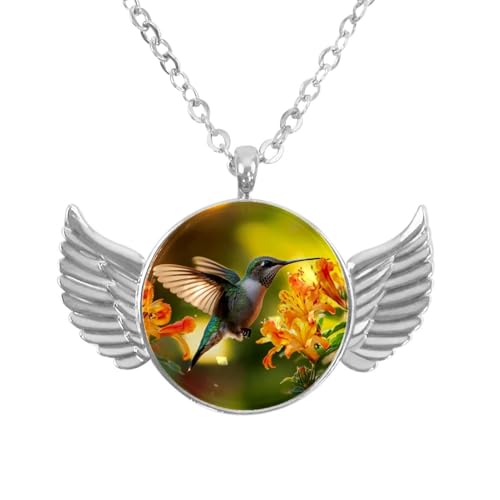 Luoweisi Engelsflügel-Halskette mit Weihnachts-Schneemann, Aluminiumlegierung, Schmuck, Geschenke für Männer und Frauen, Einheitsgröße, Aluminiumlegierung, Kein Edelstein von Luoweisi