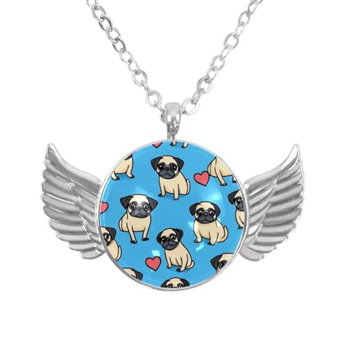 Luoweisi Engelsflügel-Halskette mit Weihnachts-Schneemann, Aluminiumlegierung, Schmuck, Geschenke für Männer und Frauen, Einheitsgröße, Aluminiumlegierung, Kein Edelstein von Luoweisi