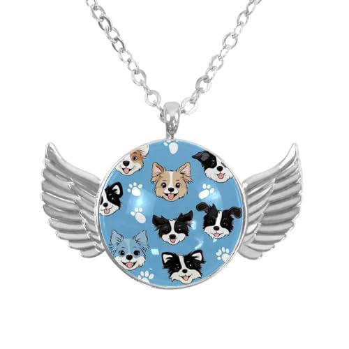 Luoweisi Engelsflügel-Halskette mit Weihnachts-Schneemann, Aluminiumlegierung, Schmuck, Geschenke für Männer und Frauen, Einheitsgröße, Aluminiumlegierung, Kein Edelstein von Luoweisi