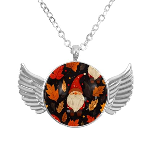 Luoweisi Engelsflügel-Halskette mit Weihnachts-Schneemann, Aluminiumlegierung, Schmuck, Geschenke für Männer und Frauen, Einheitsgröße, Aluminiumlegierung, Kein Edelstein von Luoweisi