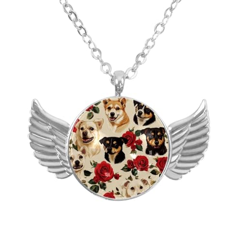 Luoweisi Engelsflügel-Halskette mit Weihnachts-Schneemann, Aluminiumlegierung, Schmuck, Geschenke für Männer und Frauen, Einheitsgröße, Aluminiumlegierung, Kein Edelstein von Luoweisi