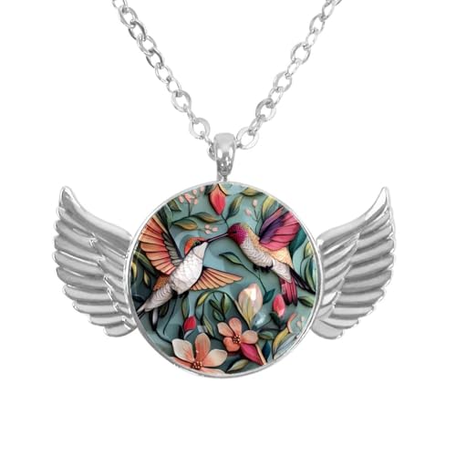 Luoweisi Engelsflügel-Halskette mit Weihnachts-Schneemann, Aluminiumlegierung, Schmuck, Geschenke für Männer und Frauen, Einheitsgröße, Aluminiumlegierung, Kein Edelstein von Luoweisi