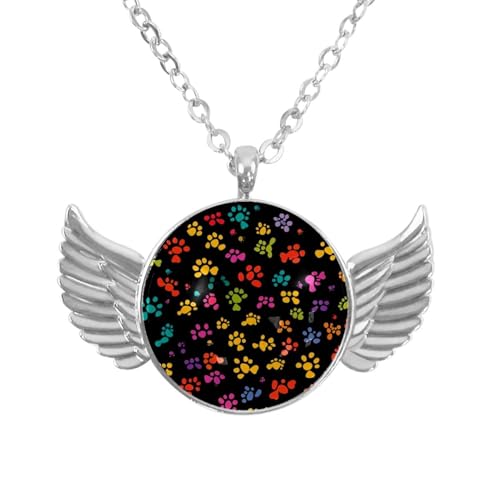 Luoweisi Engelsflügel-Halskette mit Weihnachts-Schneemann, Aluminiumlegierung, Schmuck, Geschenke für Männer und Frauen, Einheitsgröße, Aluminiumlegierung, Kein Edelstein von Luoweisi