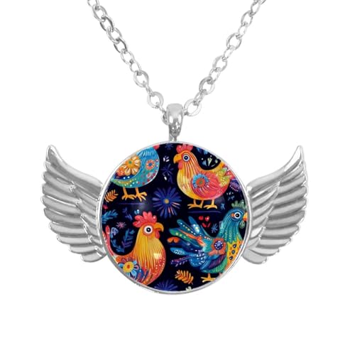 Luoweisi Engelsflügel-Halskette mit Weihnachts-Schneemann, Aluminiumlegierung, Schmuck, Geschenke für Männer und Frauen, Einheitsgröße, Aluminiumlegierung, Kein Edelstein von Luoweisi