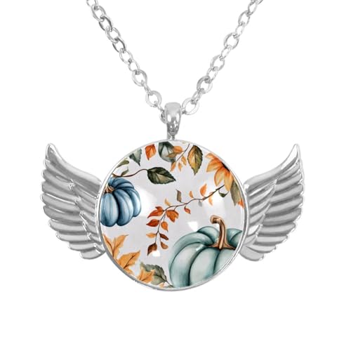 Luoweisi Engelsflügel-Halskette mit Weihnachts-Schneemann, Winter, Aluminiumlegierung, Schmuck, Geschenke für Männer und Frauen, Einheitsgröße, Aluminiumlegierung, Kein Edelstein von Luoweisi