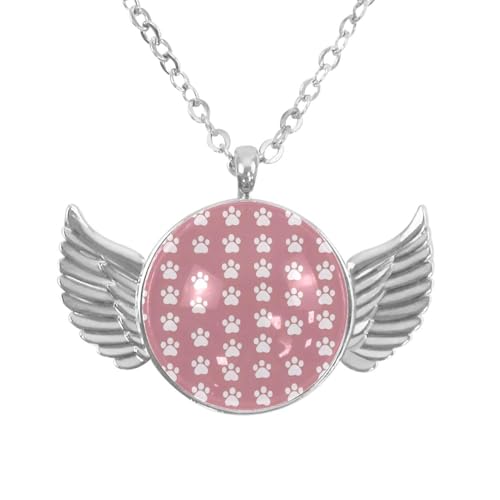 Luoweisi Engelsflügel-Halskette mit neonfarbenen Dinosauriern, Zinklegierung, Schmuck, Geschenke für Männer und Frauen, Einheitsgröße, Aluminiumlegierung, Kein Edelstein von Luoweisi