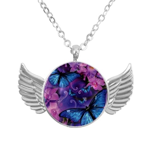 Luoweisi Engelsflügel-Halskette mit süßem Dinosaurier, Zinklegierung, Schmuck, Geschenke für Männer und Frauen, Einheitsgröße, Aluminiumlegierung, Kein Edelstein von Luoweisi