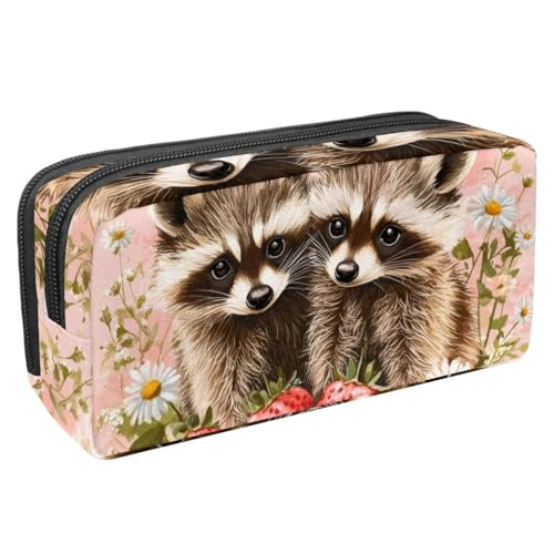 Luoweisi Federmäppchen, großes Fassungsvermögen, Stifteetui, Schreibwaren-Organizer, multifunktionales Federmäppchen für Bürobedarf, Aufbewahrung, Weihnachten, Eichhörnchen, verschneit, Mehrfarbig 15, von Luoweisi