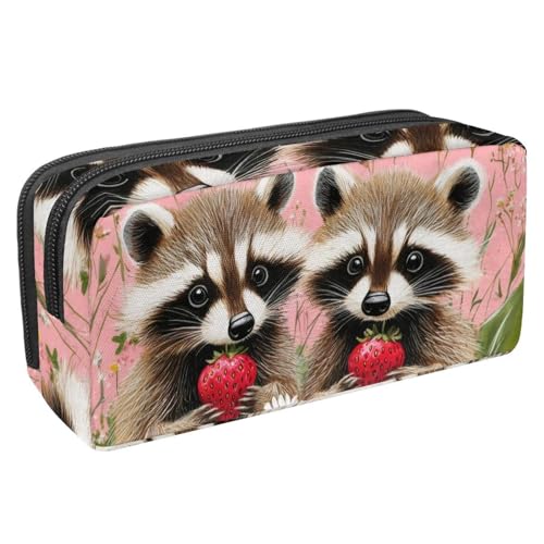 Luoweisi Federmäppchen, großes Fassungsvermögen, Stifteetui, Schreibwaren-Organizer, multifunktionales Federmäppchen für Bürobedarf, Aufbewahrung, Weihnachten, Eichhörnchen, verschneit, Mehrfarbig 14, von Luoweisi