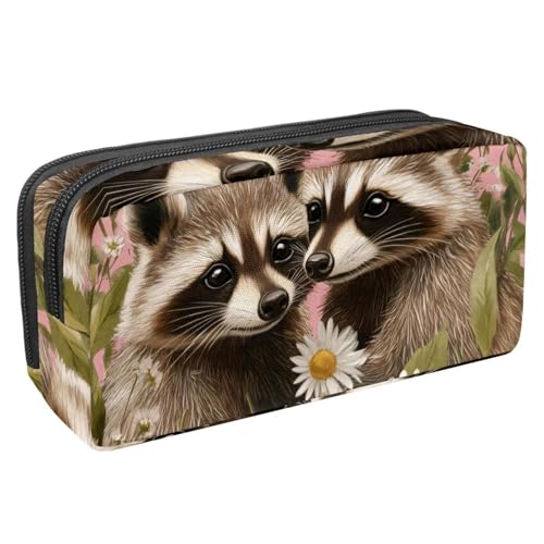 Luoweisi Federmäppchen, großes Fassungsvermögen, Stifteetui, Schreibwaren-Organizer, multifunktionales Federmäppchen für Bürobedarf, Aufbewahrung, Weihnachten, Eichhörnchen, verschneit, Mehrfarbig 12, von Luoweisi