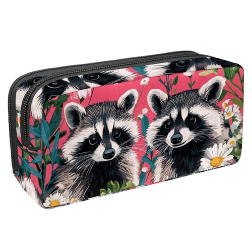 Luoweisi Federmäppchen, großes Fassungsvermögen, Stifteetui, Schreibwaren-Organizer, multifunktionales Federmäppchen für Bürobedarf, Aufbewahrung, Weihnachten, Eichhörnchen, verschneit, Mehrfarbig 11, von Luoweisi