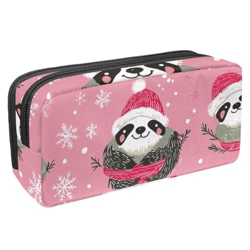 Luoweisi Federmäppchen, großes Fassungsvermögen, Stifteetui, Schreibwaren-Organizer, multifunktionales Federmäppchen für Bürobedarf, Aufbewahrung, Weihnachten, Hirsch, Vögel, Wald, Mehrfarbig 8, von Luoweisi