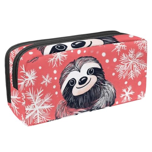 Luoweisi Federmäppchen, großes Fassungsvermögen, Stifteetui, Schreibwaren-Organizer, multifunktionales Federmäppchen für Bürobedarf, Aufbewahrung, Weihnachten, Hirsch, Vögel, Wald, Mehrfarbig 9, von Luoweisi