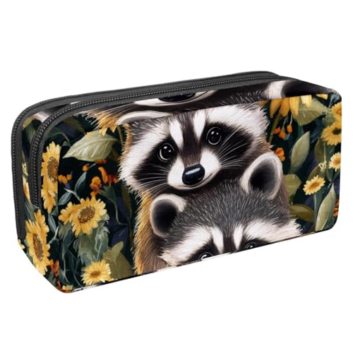 Luoweisi Federmäppchen, großes Fassungsvermögen, Stifteetui, Schreibwaren-Organizer, multifunktionales Federmäppchen für Bürobedarf, Aufbewahrung, Weihnachten, Hirsch, Vögel, Wald, Mehrfarbig 20, von Luoweisi