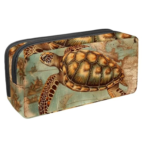 Luoweisi Federmäppchen, großes Fassungsvermögen, Stifteetui, Schreibwaren-Organizer, multifunktionales Federmäppchen für Bürobedarf, Aufbewahrung, lustige Katze, die Dinosaurier-Nebel reitet, von Luoweisi