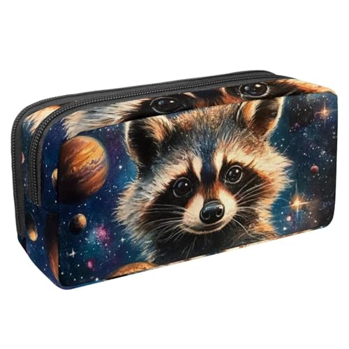 Luoweisi Federmäppchen mit großem Fassungsvermögen, Stifteetui, Schreibwaren-Organizer, multifunktionales Federmäppchen für Bürobedarf, Aufbewahrung, Weihnachten, Waschbär, Winter, Mehrfarbig 18, von Luoweisi