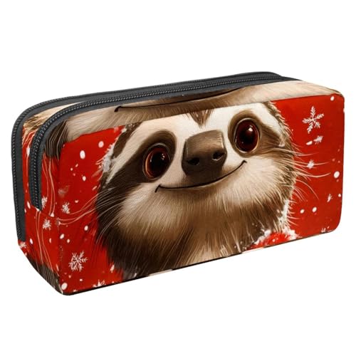 Luoweisi Federmäppchen mit großem Fassungsvermögen, Stifteetui, Schreibwaren-Organizer, multifunktionales Federmäppchen für Bürobedarf, Aufbewahrung, Weihnachten, Waschbär, Winter, Mehrfarbig 10, von Luoweisi