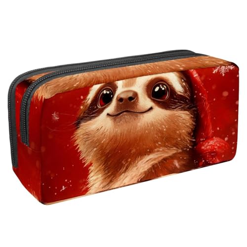 Luoweisi Federmäppchen mit großem Fassungsvermögen, Stifteetui, Schreibwaren-Organizer, multifunktionales Federmäppchen für Bürobedarf, Aufbewahrung, Weihnachten, Waschbär, Winter, Mehrfarbig 5, von Luoweisi