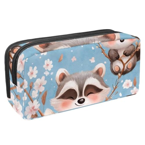 Luoweisi Federmäppchen mit großem Fassungsvermögen, Stifteetui, Schreibwaren-Organizer, multifunktionales Federmäppchen für Bürobedarf, Aufbewahrung, Weihnachten, Waschbär, Winter, Mehrfarbig 19, von Luoweisi