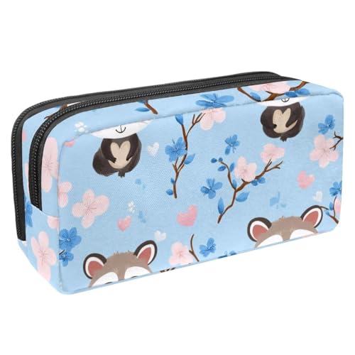 Luoweisi Federmäppchen mit großem Fassungsvermögen, Stifteetui, Schreibwaren-Organizer, multifunktionales Federmäppchen für Bürobedarf, Aufbewahrung, Weihnachten, Waschbär, Winter, Mehrfarbig 12, von Luoweisi