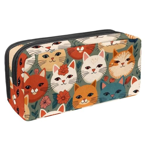 Luoweisi Federmäppchen mit großem Fassungsvermögen, Stifteetui, Schreibwaren-Organizer, multifunktionales Federmäppchen für Bürobedarf, Aufbewahrung, Weihnachts-Rentiere, Schneeflocke, Mehrfarbig 18, von Luoweisi