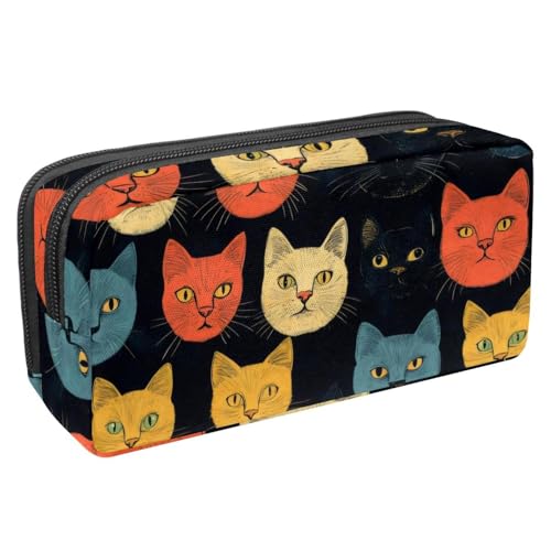 Luoweisi Federmäppchen mit großem Fassungsvermögen, Stifteetui, Schreibwaren-Organizer, multifunktionales Federmäppchen für Bürobedarf, Aufbewahrung, Weihnachts-Rentiere, Schneeflocke, Mehrfarbig 4, von Luoweisi