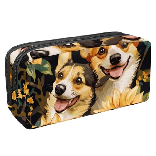 Luoweisi Federmäppchen mit großem Fassungsvermögen, Stifteetui, Schreibwaren-Organizer, multifunktionales Federmäppchen für Bürobedarf, Aufbewahrung, Weihnachts-Rentiere, Schneeflocke, Mehrfarbig 7, von Luoweisi