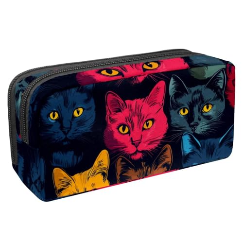 Luoweisi Federmäppchen mit großem Fassungsvermögen, Stifteetui, Schreibwaren-Organizer, multifunktionales Federmäppchen für Bürobedarf, Aufbewahrung, Weihnachts-Rentiere, Schneeflocke, Mehrfarbig 5, von Luoweisi