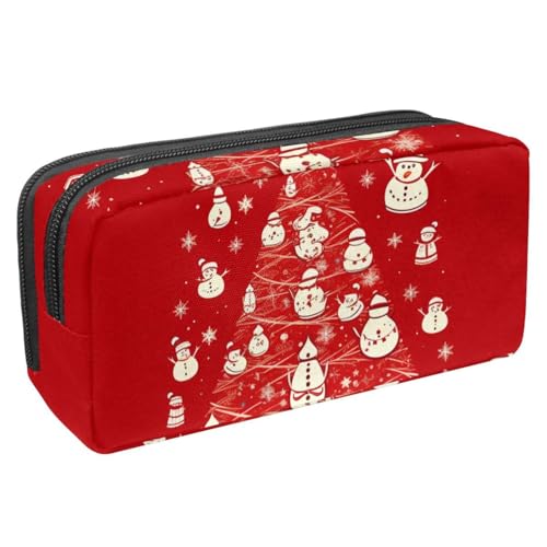 Luoweisi Federmäppchen mit großem Fassungsvermögen, Stifteetui, Schreibwaren-Organizer, multifunktionales Federmäppchen für Bürobedarf, Aufbewahrung, Weihnachts-Rentiere, Schneeflocken, Mehrfarbig 2, von Luoweisi
