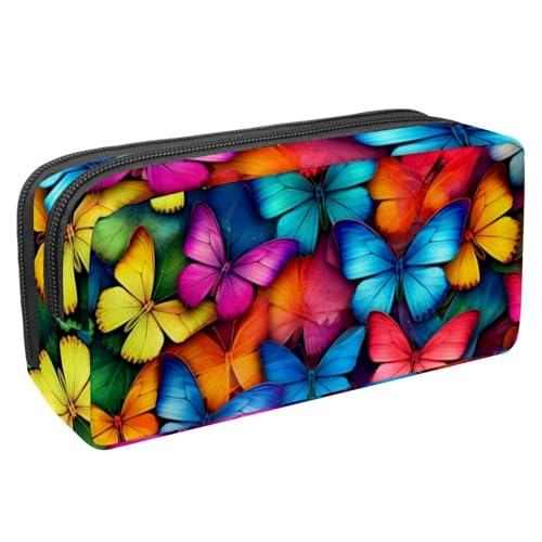 Luoweisi Federmäppchen mit großem Fassungsvermögen, Stifteetui, Schreibwaren-Organizer, multifunktionales Federmäppchen für Bürobedarf, Aufbewahrung, Weihnachts-Rentiere, Schneeflocken, Mehrfarbig 9, von Luoweisi