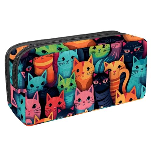 Luoweisi Federmäppchen mit großem Fassungsvermögen, Stifteetui, Schreibwaren-Organizer, multifunktionales Federmäppchen für Bürobedarf, Aufbewahrung, Weihnachts-Rentiere, Schneeflocken, Mehrfarbig 8, von Luoweisi