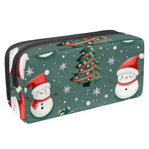 Luoweisi Federmäppchen mit großem Fassungsvermögen, Stiftemäppchen, Schreibwaren-Organizer, multifunktionales Federmäppchen für Bürobedarf, Aufbewahrung, Weihnachten, Schneemann, Süßigkeiten, von Luoweisi