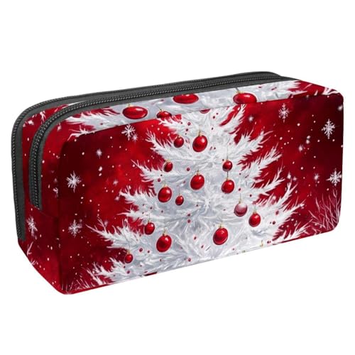 Luoweisi Federmäppchen mit großem Fassungsvermögen, Stiftemäppchen, Schreibwaren-Organizer, multifunktionales Federmäppchen für Bürobedarf, Aufbewahrung, Weihnachten, Schneemann, Vogel, Mehrfarbig 8, von Luoweisi