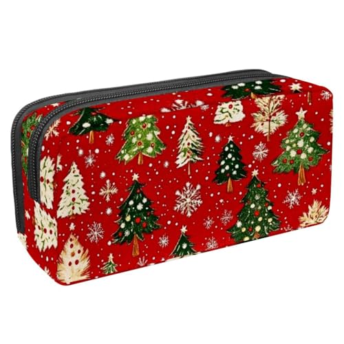 Luoweisi Federmäppchen mit großem Fassungsvermögen, Stiftemäppchen, Schreibwaren-Organizer, multifunktionales Federmäppchen für Bürobedarf, Aufbewahrung, Weihnachten, Süßigkeiten, Schneemann, von Luoweisi