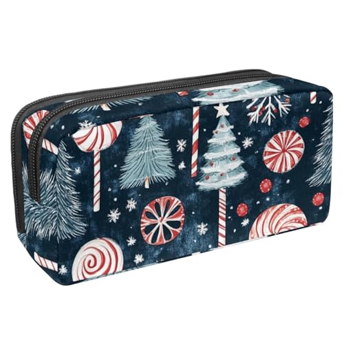 Luoweisi Federmäppchen mit großem Fassungsvermögen, Stiftemäppchen, Schreibwaren-Organizer, multifunktionales Federmäppchen für Bürobedarf, Aufbewahrung, Weihnachten, Süßigkeiten, Schneemann, von Luoweisi