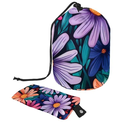 Make-up-Tasche mit Kordelzug, große Kapazität, Reise-Kosmetiktasche mit kleinem Reißverschluss, tragbar, faule Kulturbeutel, Geschenke für Frauen, Dinosaurier, Mehrfarbig 12, Einheitsgröße, von Luoweisi