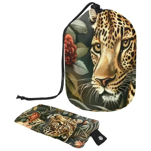 Make-up-Tasche mit Kordelzug, große Kapazität, Reise-Kosmetiktasche mit kleinem Reißverschluss, tragbar, faule Kulturbeutel, Geschenke für Frauen, Dinosaurier, Mehrfarbig 17, Einheitsgröße, von Luoweisi