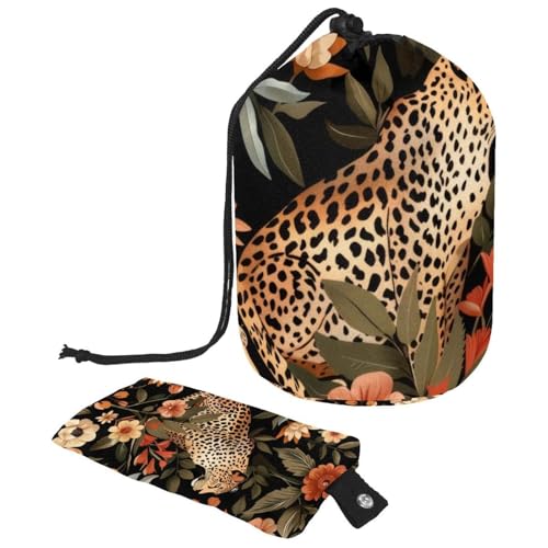 Make-up-Tasche mit Kordelzug, große Kapazität, Reise-Kosmetiktasche mit kleinem Reißverschluss, tragbar, faule Kulturbeutel, Geschenke für Frauen, Dinosaurier, Mehrfarbig 18, Einheitsgröße, von Luoweisi