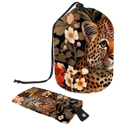 Make-up-Tasche mit Kordelzug, große Kapazität, Reise-Kosmetiktasche mit kleinem Reißverschluss, tragbar, faule Kulturbeutel, Geschenke für Frauen, Dinosaurier, Mehrfarbig 19, Einheitsgröße, von Luoweisi