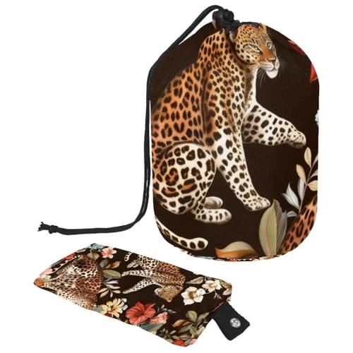 Make-up-Tasche mit Kordelzug, große Kapazität, Reise-Kosmetiktasche mit kleinem Reißverschluss, tragbar, faule Kulturbeutel, Geschenke für Frauen, Dinosaurier, Mehrfarbig 20, Einheitsgröße, von Luoweisi