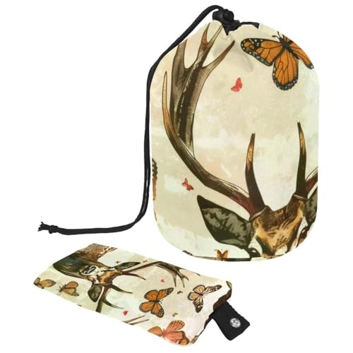 Make-up-Tasche mit Kordelzug, große Kapazität, Reise-Kosmetiktasche mit kleinem Reißverschluss, tragbar, faule Kulturbeutel, Geschenke für Frauen, Dinosaurier, Mehrfarbig 5, Einheitsgröße, von Luoweisi