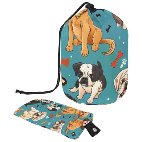 Make-up-Tasche mit Kordelzug, große Kapazität, Reise-Kosmetiktasche mit kleinem Reißverschluss, tragbar, faule Kulturbeutel, Geschenke für Frauen, Dinosaurier-Baum, Mehrfarbig 12, Einheitsgröße, von Luoweisi