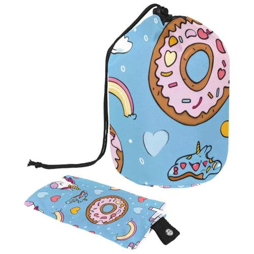 Make-up-Tasche mit Kordelzug, große Kapazität, Reise-Kosmetiktasche mit kleinem Reißverschluss, tragbar, faule Kulturbeutel, Geschenke für Frauen, Dinosaurier-Baum, Mehrfarbig 15, Einheitsgröße, von Luoweisi