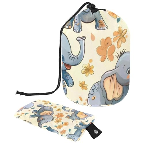 Make-up-Tasche mit Kordelzug, große Kapazität, Reise-Kosmetiktasche mit kleinem Reißverschluss, tragbar, faule Kulturbeutel, Geschenke für Frauen, Dinosaurier-Baum, Mehrfarbig 18, Einheitsgröße, von Luoweisi