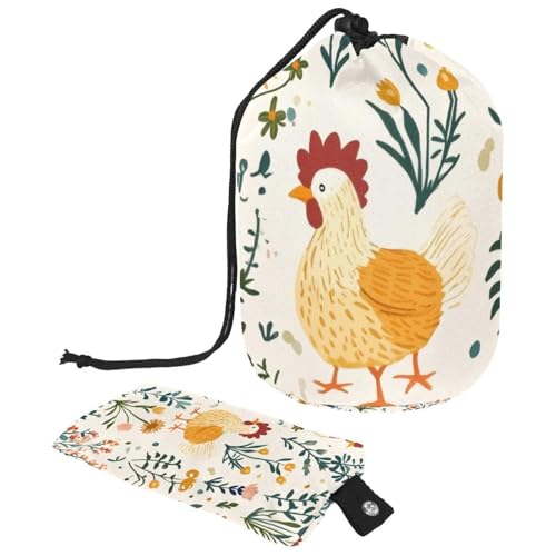 Make-up-Tasche mit Kordelzug, große Kapazität, Reise-Kosmetiktasche mit kleinem Reißverschluss, tragbar, faule Kulturbeutel, Geschenke für Frauen, Eulen, Weihnachten, Mehrfarbig 5, Einheitsgröße, von Luoweisi