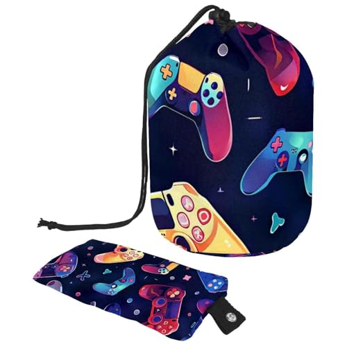 Make-up-Tasche mit Kordelzug, große Kapazität, Reise-Kosmetiktasche mit kleinem Reißverschluss, tragbar, faule Kulturbeutel, Geschenke für Frauen, Goldene Biene, Mehrfarbig 5, Einheitsgröße, von Luoweisi