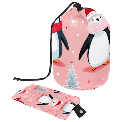 Make-up-Tasche mit Kordelzug, große Kapazität, Reise-Kosmetiktasche mit kleinem Reißverschluss, tragbar, faule Kulturbeutel, Geschenke für Frauen, Meerschweinchen, Weihnachten, Mehrfarbig 7, von Luoweisi